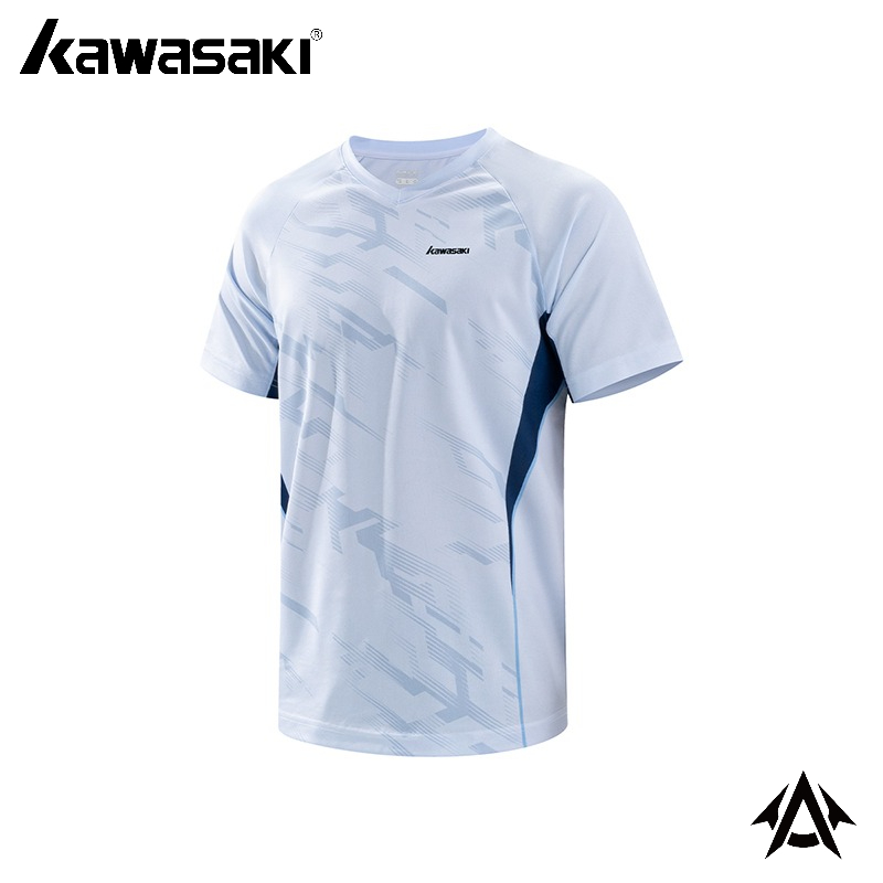 Badminton Wallpaper - เสื้อแบดมินตันมืออาชีพสำหรับผู้ชายและผู้หญิงของคาวาซากิ เสื้อยืดแบบยูนิเซ็กซ์ที่สวมใส่สบาย ระบายอากาศได้ดี ซับเหงื่อ เสื้อยืดสำหรับการแข่งขัน
