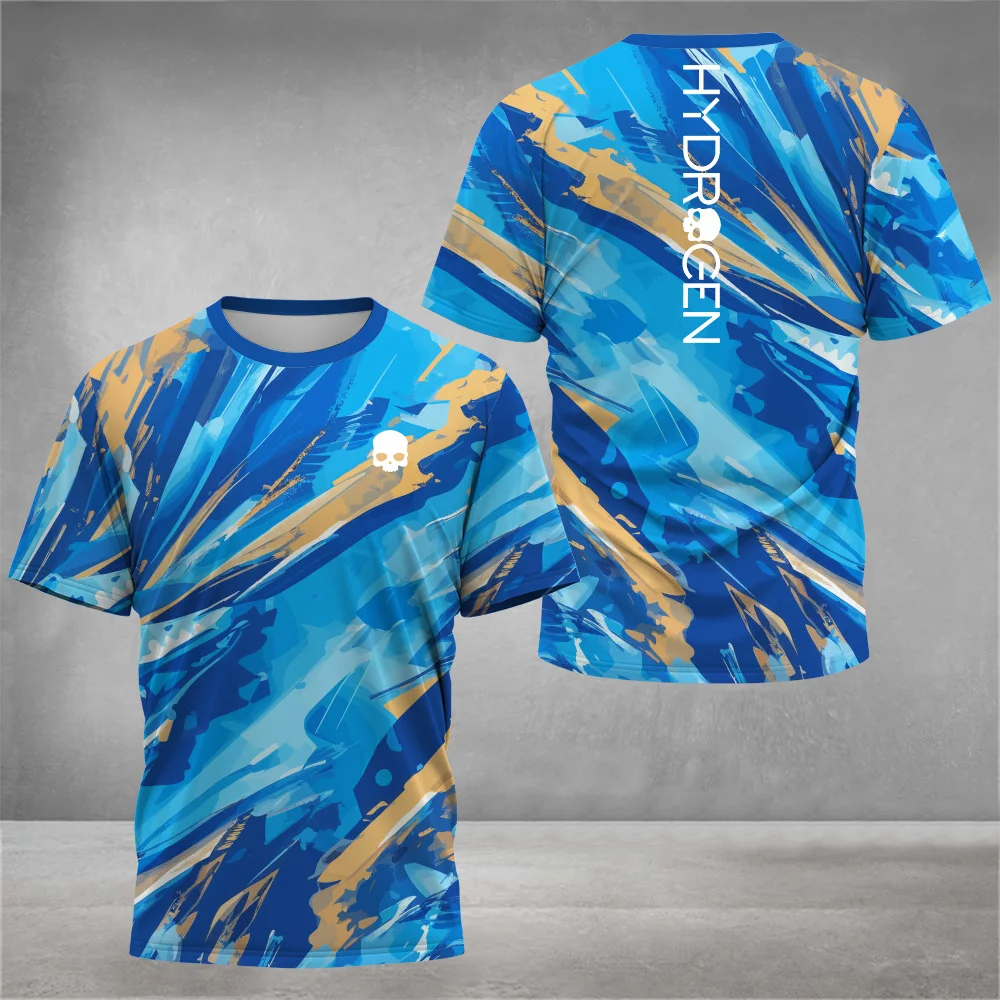 Badminton Asia - เสื้อยืดสำหรับผู้ชาย เสื้อยืดเทนนิสแห้งเร็ว ระบายอากาศได้ดี เสื้อผ้าสำหรับเล่นแบดมินตัน วิ่ง ทรงหลวม