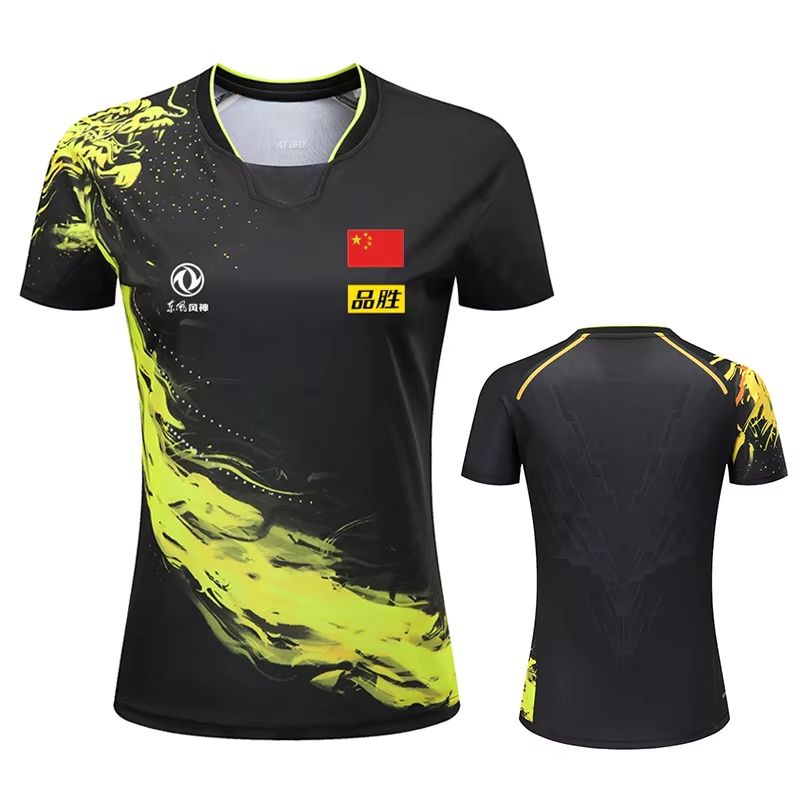 Badminton Wallpaper - จีน Dragon ตารางเทนนิสพิมพ์เสื้อยืดสําหรับผู้ชายผู้หญิงเสื้อผ้าแฟชั่นกีฬาแบดมินตันเสื้อยืดปิงปอง Jersey ฟิตเนสเสื้อ