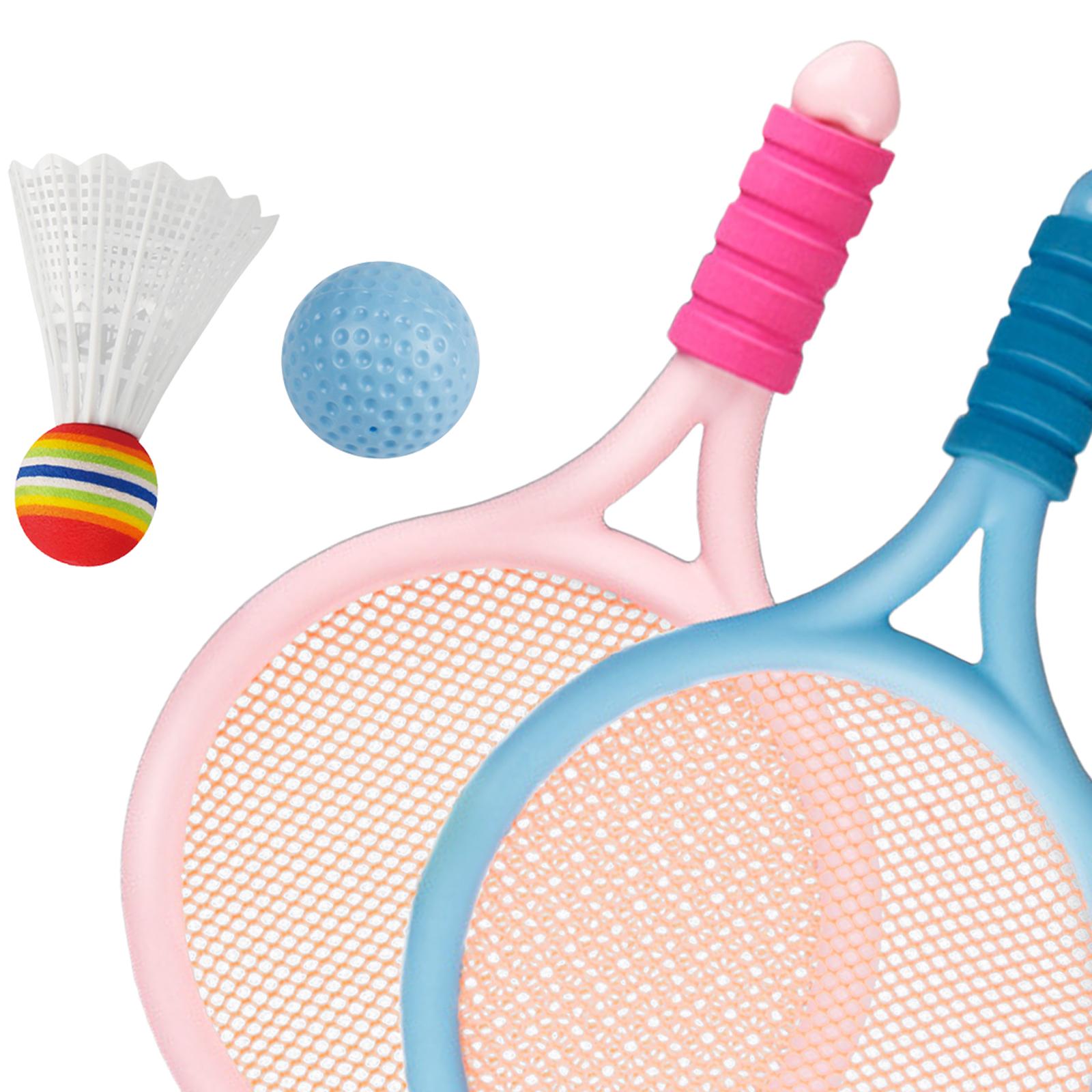 Badminton Video - ไม้เทนนิสแบดมินตันสำหรับเด็ก, ไม้เทนนิส, ลูกขนไก่, ของเล่นเกมน้ำหนักเบาสำหรับ