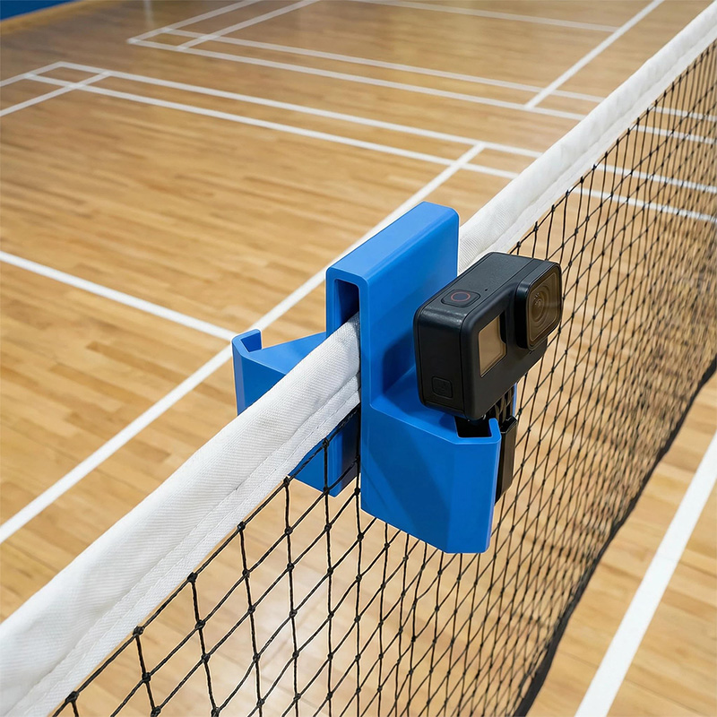Badminton Video - ที่ยึดกล้องสำหรับตาข่ายเทนนิส ใช้งานได้จริง ติดตั้งง่าย สำหรับกีฬากลางแจ้ง บันทึกวิดีโอ ใช้กับรั้ว